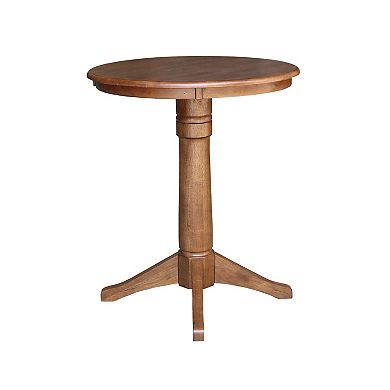 International Concepts Round Pedestal Counter Height Dining Table