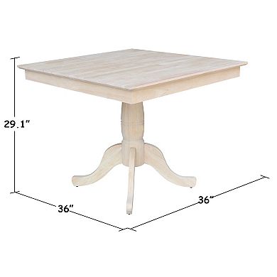International Concepts Square Pedestal Dining Table