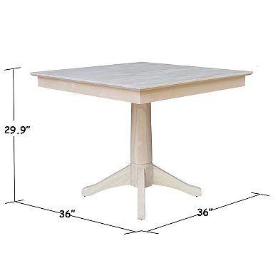 International Concepts Square Pedestal Dining Table