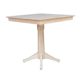 International Concepts Square Pedestal Counter Height Dining Table