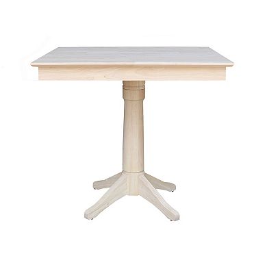 International Concepts Square Pedestal Counter Height Dining Table