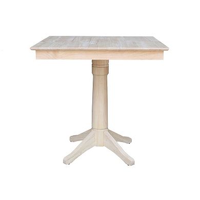 International Concepts Square Pedestal Counter Height Dining Table