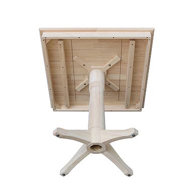 International Concepts Square Pedestal Counter Height Dining Table