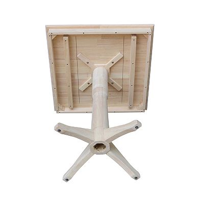International Concepts Square Pedestal Bar Height Dining Table