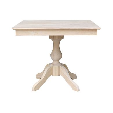 International Concepts Square Pedestal Dining Table