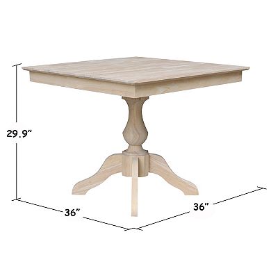 International Concepts Square Pedestal Dining Table
