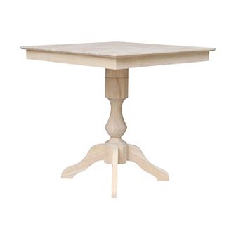 International Concepts Square Pedestal Counter Height Dining Table