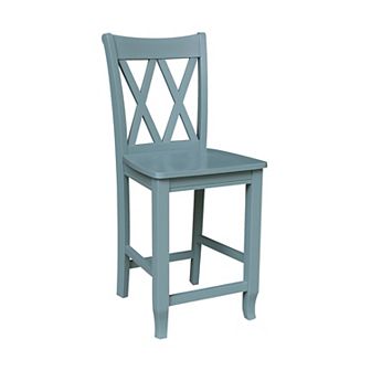 International Concepts X-Back Solid Hardwood Counter Stool