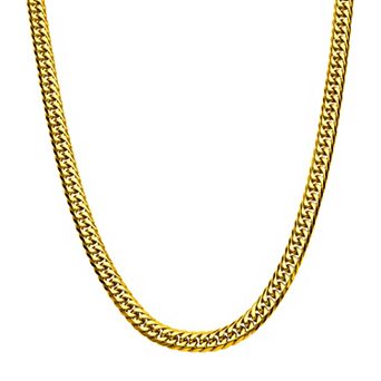 DANTE 18k Gold Over Stainless Steel 8 mm Curb Chain Necklace