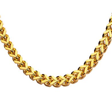 18k Gold Over Stainless Steel Franco Chain Necklace