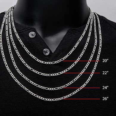 Stainless Steel Figaro Chain Necklace