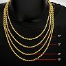 18k Gold Over Stainless Steel Rope Chain Necklace