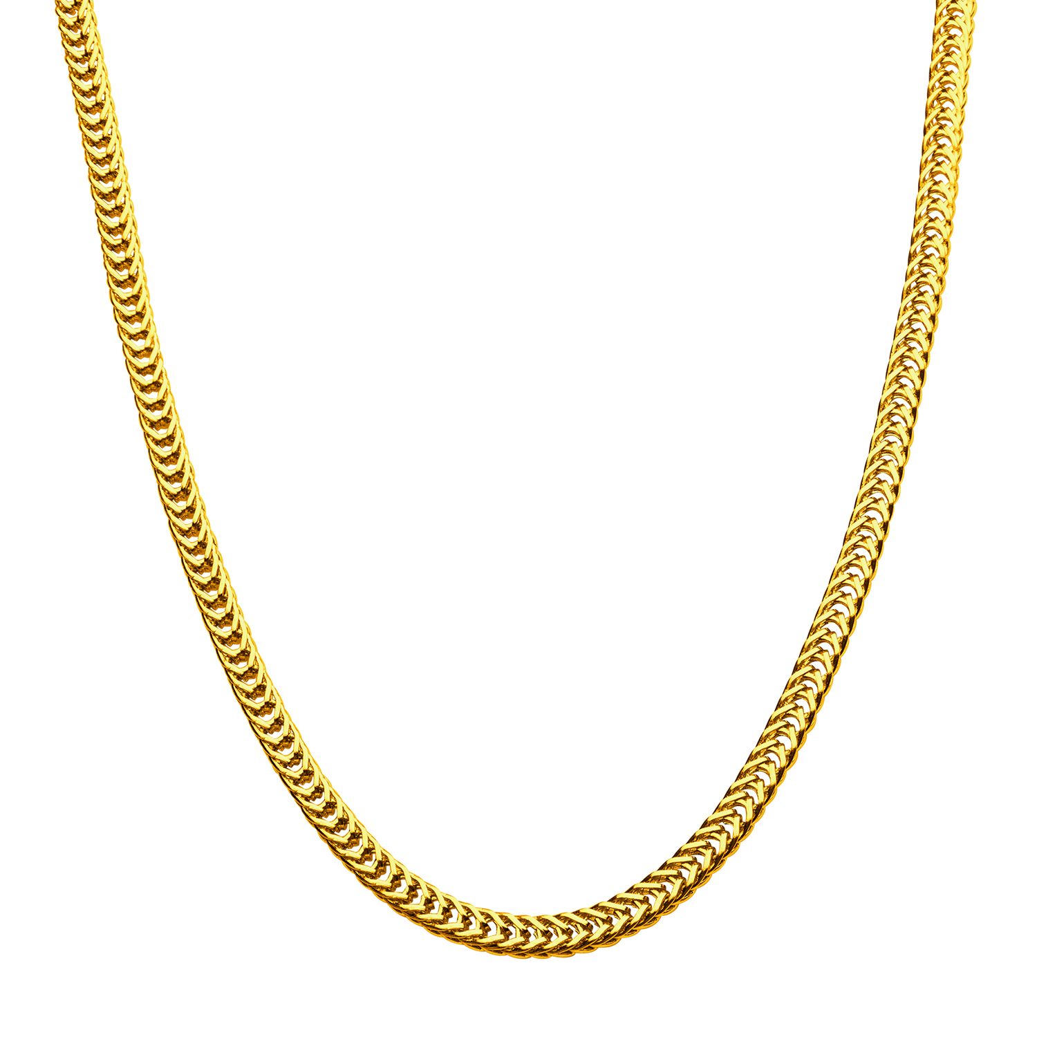DANTE 18k Gold Over Stainless Steel 4 mm Foxtail Chain Necklace