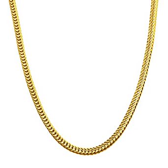 DANTE 18k Gold Over Stainless Steel 4 mm Foxtail Chain Necklace