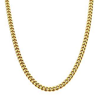 DANTE 18k Gold Over Stainless Steel Miami Cuban Chain Necklace