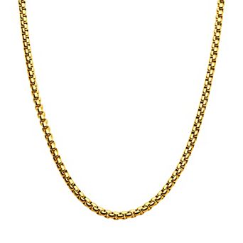 DANTE 18k Gold Over Stainless Steel 4 mm Box Chain Necklace