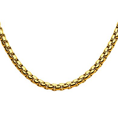 18k Gold Over Stainless Steel 4 mm Box Chain Necklace