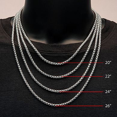 DANTE Stainless Steel 4 mm Box Chain Necklace