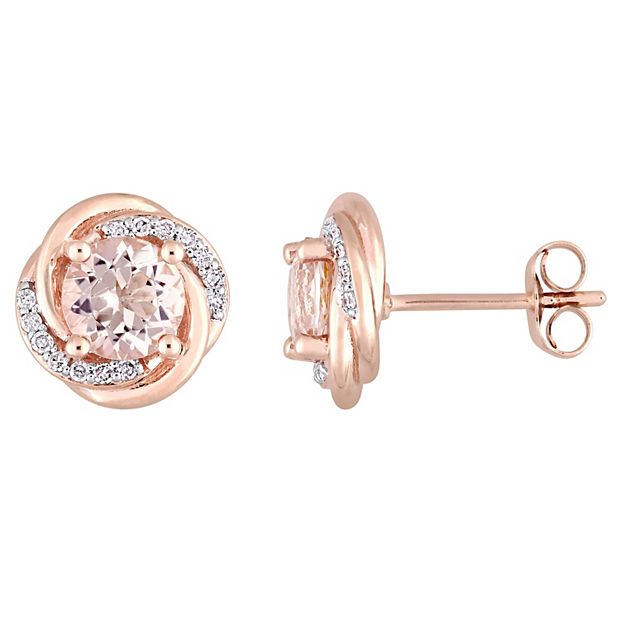 Stella Grace 10k Rose Gold Morganite & 1/4 Carat T.W. Diamond