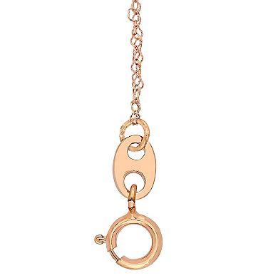 Stella Grace 14k Rose Gold Morganite & 1/10 Carat T.W. Diamond Floating Halo Necklace