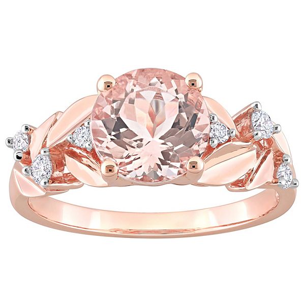 Stella Grace 10k Rose Gold Morganite & 1/4 Carat T.W. Diamond