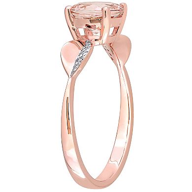 Stella Grace 14k Rose Gold Morganite & Diamond Accent Engagement Ring
