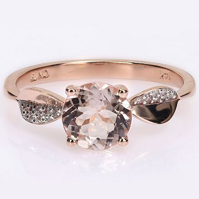 Stella Grace 14k Rose Gold Morganite & Diamond Accent Engagement Ring