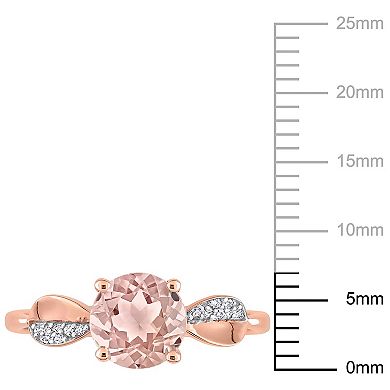 Stella Grace 14k Rose Gold Morganite & Diamond Accent Engagement Ring