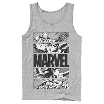 Men's Marvel Avengers Retro Action Panel Fill Tank Top