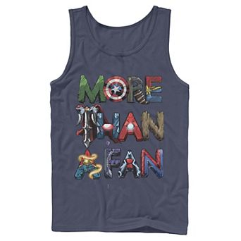Men's Marvel Avengers More Than A Fan Word Stack Tank Top