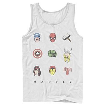 Men's Marvel Retro Avengers Iconic Symbols Tank Top