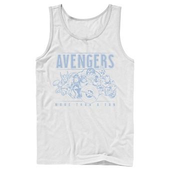 Men's Marvel Avengers More Than A Fan Vintage Outline Tank Top