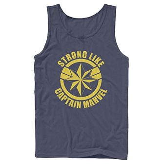 Men's Marvel Strong Like Captain Marvel Logo Tank Top