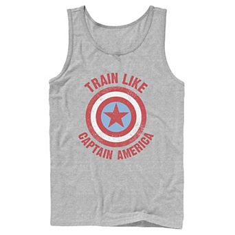 Men's Marvel Train Like Captain America Stamp Tank Top