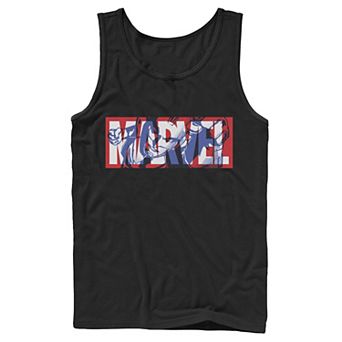 Men's Marvel Captain Marvel Logo Fill Tank Top