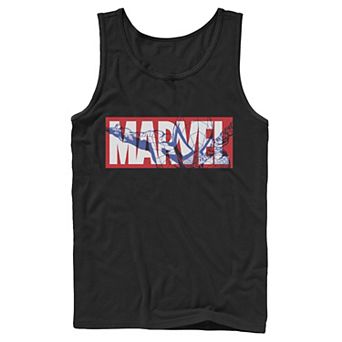 Men's Marvel Classic Logo Spider-Man Fill Tank Top