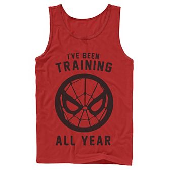 Men's Marvel Spider-Man I've Been Training All Year Logo Tank Top