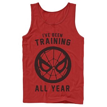 Men's Marvel Spider-Man I've Been Training All Year Logo Tank Top