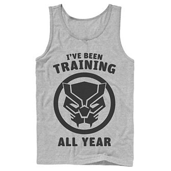 Men's Marvel Avengers Black Panther Training All Year Logo Tank Top