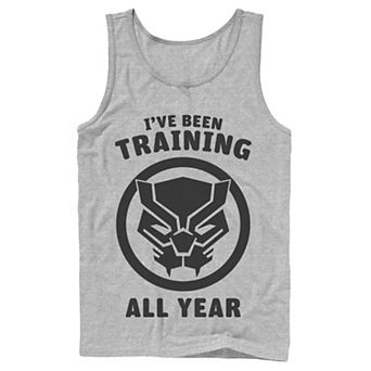Men's Marvel Avengers Black Panther Training All Year Logo Tank Top