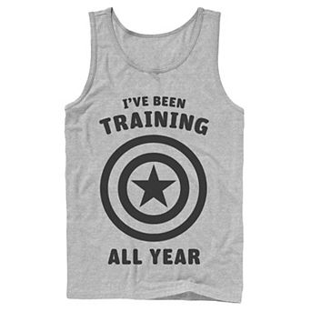 Men's Marvel Avengers Captain America Training All Year Logo Tank Top