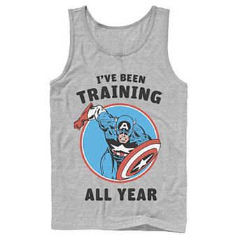 Men's Marvel Avengers Captain America I've Been Training All Year Tank Top