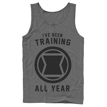 Men's Marvel Avengers Black Widow I've Been Training All Year Logo Tank Top