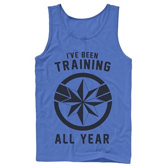 Men's Captain Marvel I've Been Training All Year Logo Tank Top