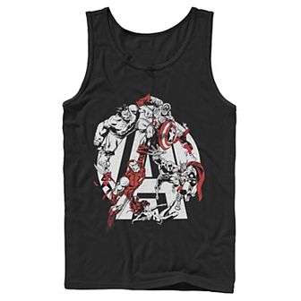 Men's Marvel Avengers Vintage Surviving Team Logo Portrait Tank Top