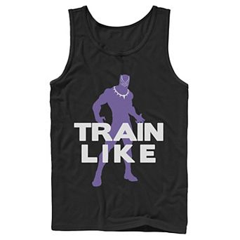 Men's Marvel Train Like Black Panther Silhouette Tank Top