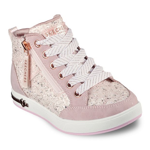 Lavet af Skibform Det Skechers® Street Shoutouts 2.0 Glitter Steps Girls' High-Top Shoes
