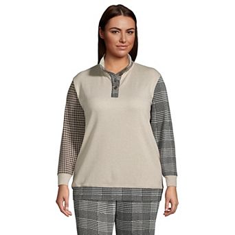 Plus Size Lands' End Long Sleeve Sport Knit Pullover