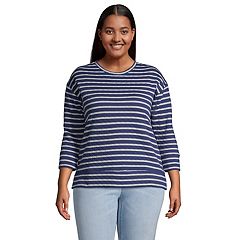 Lands' End Women's Plus Size Serious Sweats Raglan Sweatshirt - 1x