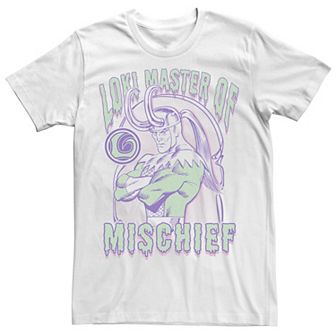 Men's Marvel Loki The Master Of Mischief Retro Portrait Tee